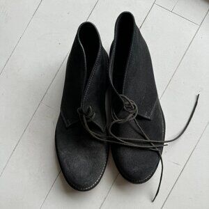 Dark grey suede shoes